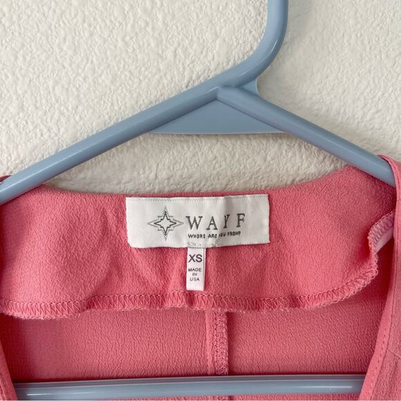 WAYF Pink Wrap Short Sleeve Midi Dress (Size XS) - Picture 4 of 9